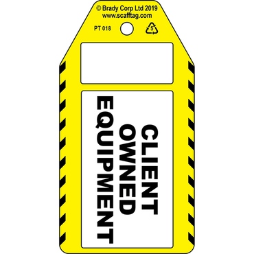 Client Owned Equipment tag